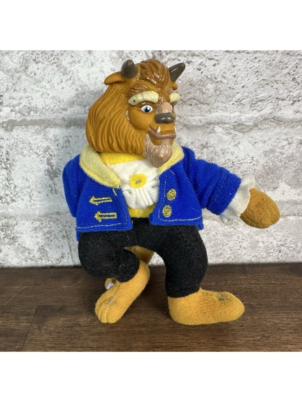 Vintage 90s Disney Beauty And The Beast Stuffed Animal Plush Toy 5” 4604